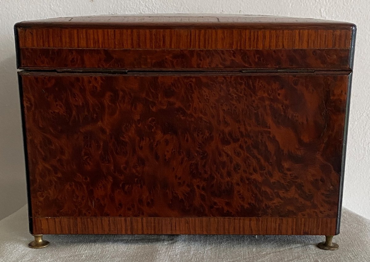 19th-century Marquetry Cigar Cabinet Or Box With 4 Shelves-photo-5