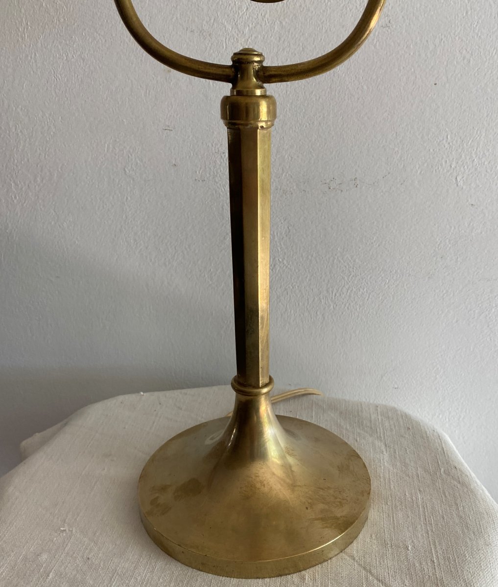 Lampe à Poser Art Nouveau En Bronze Et Nacre  XX ème-photo-3