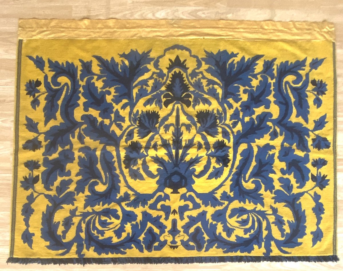 Ensemble 4 éléments de décoration en tapisserie , dans le goût de Jean Lurçat, XXᵉ siècle-photo-1
