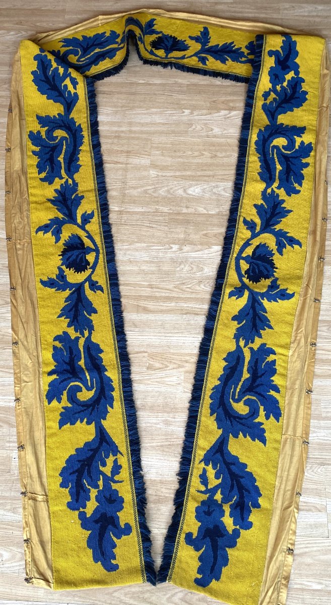 Ensemble 4 éléments de décoration en tapisserie , dans le goût de Jean Lurçat, XXᵉ siècle-photo-4