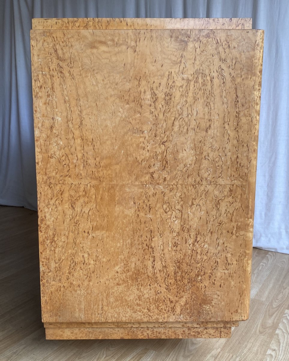 Grande commode Art Déco en loupe de frêne XX ème-photo-2