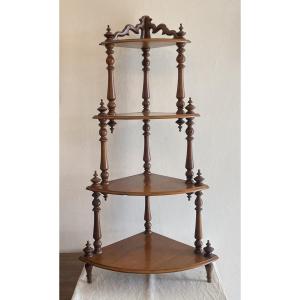 Napoleon III Corner Shelf In Mahogany 19th Century 