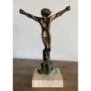Mariani Guido Christ En Bronze  XX ème