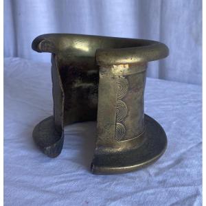 Bracelet en bronze d'entrave Senoufo XIX ème