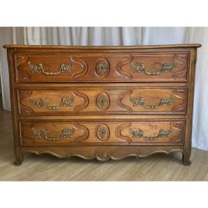 18th-century Louis XV-style Chest Of Drawers In Molded Oak