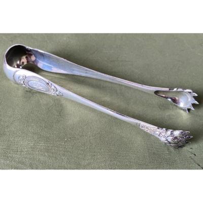 Lion Paws Sugar Tongs In Sterling Silver Napoleon III XIX