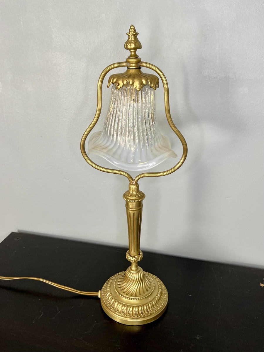 Lampe De Table 1900, Bronze-photo-2