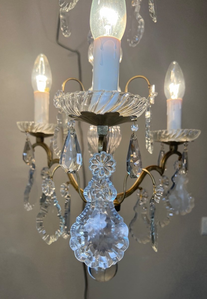 Bronze And Crystal Chandelier-photo-6