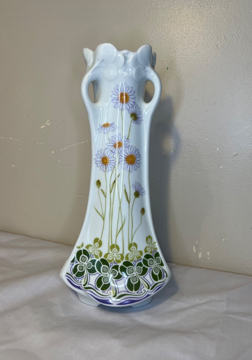 Large Haviland Limoges Trilobed Vase