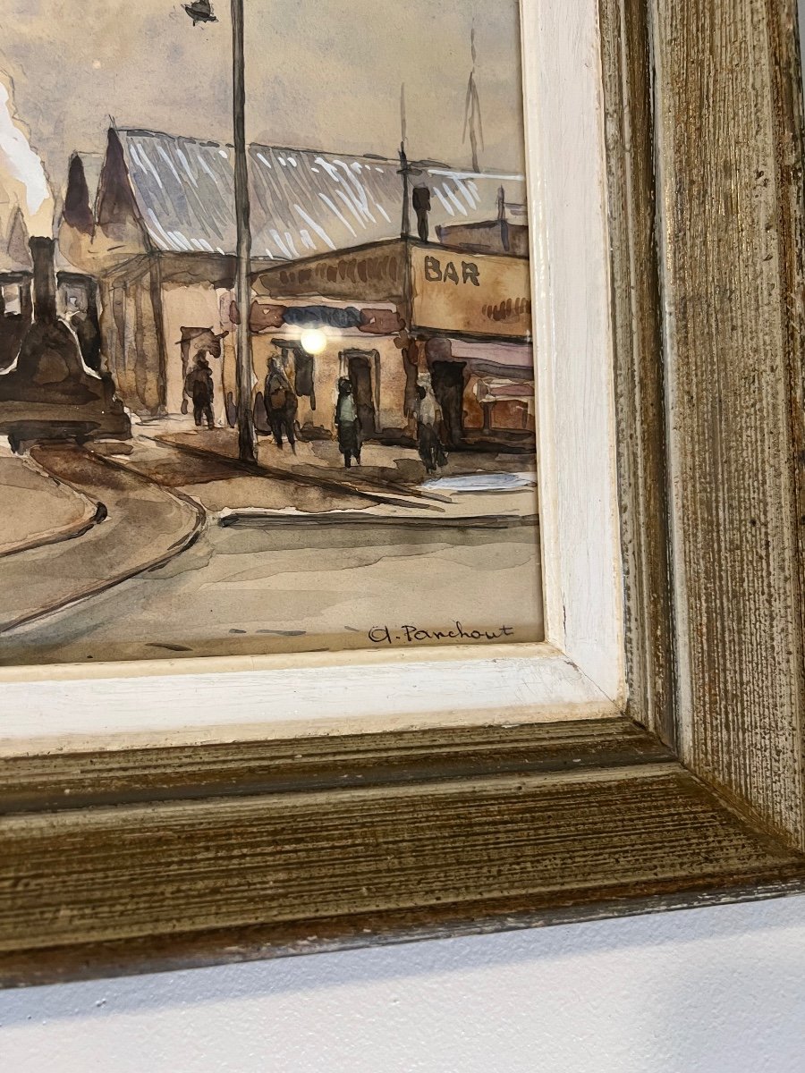 Aquarelle Port Industrielle Saint-Nazaire Ou Le Havre -photo-3