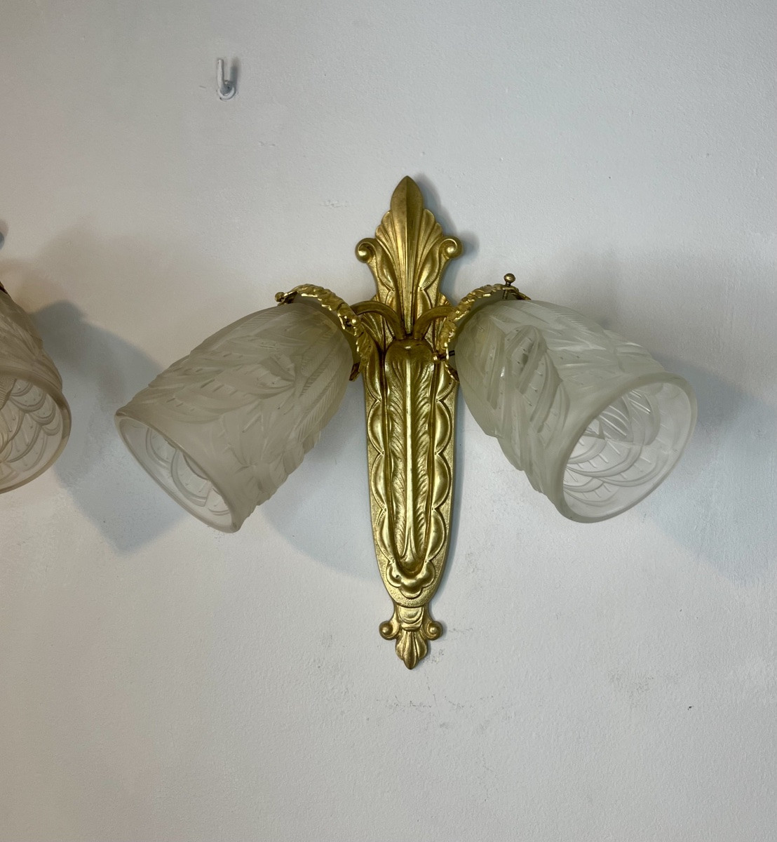 Pair Of Art Deco Wall Lights -photo-3