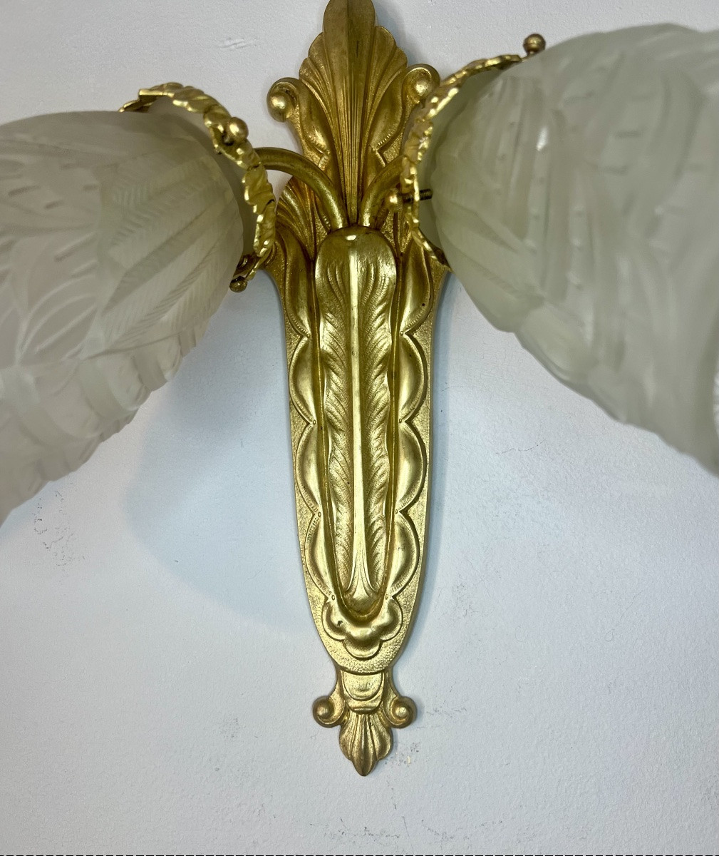 Pair Of Art Deco Wall Lights -photo-4