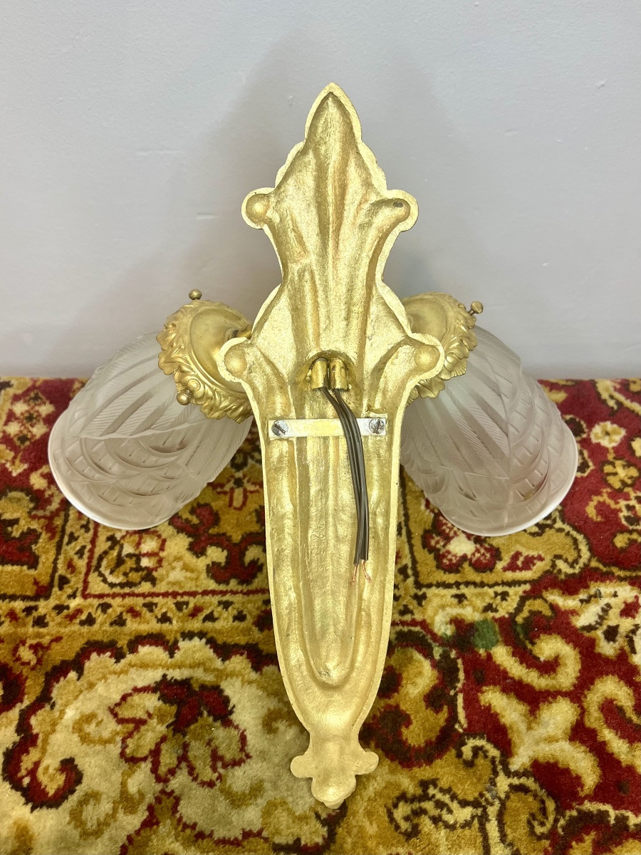 Pair Of Art Deco Wall Lights -photo-2