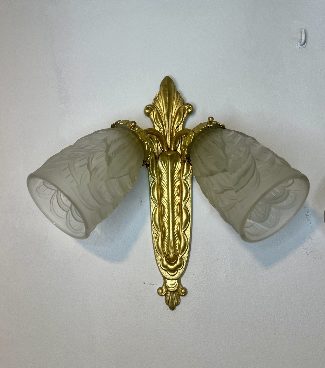 Pair Of Art Deco Wall Lights -photo-4