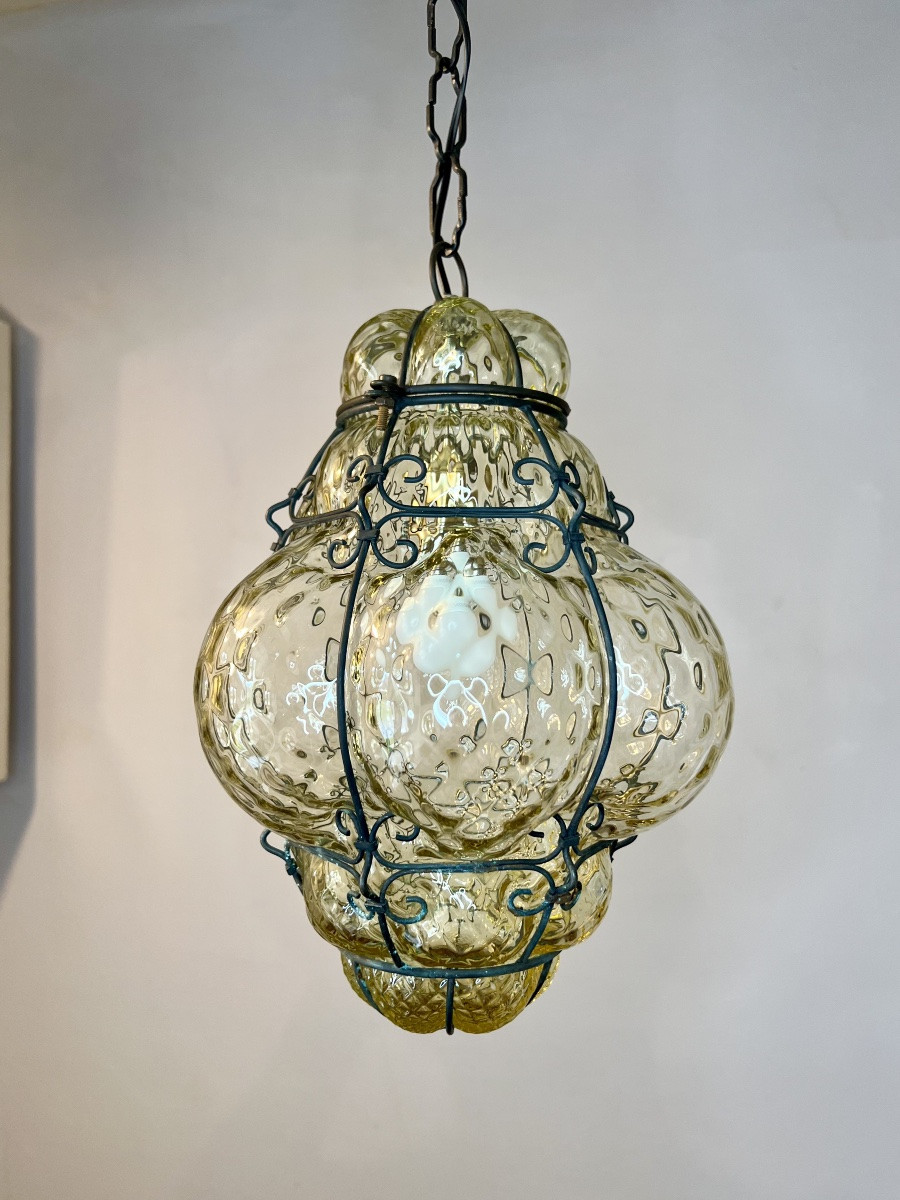 Murano Blown Glass Pendant Lantern-photo-3