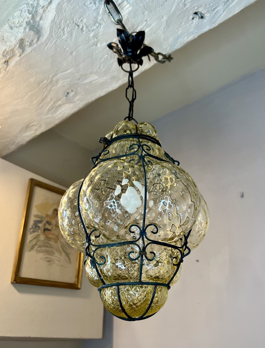 Murano Blown Glass Pendant Lantern-photo-1