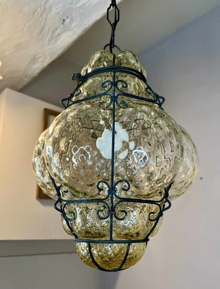 Murano Blown Glass Pendant Lantern-photo-2