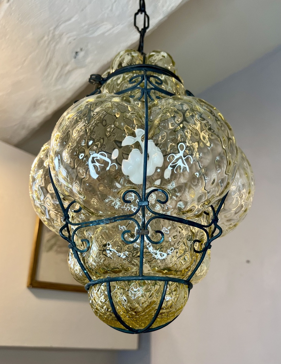 Murano Blown Glass Pendant Lantern-photo-3