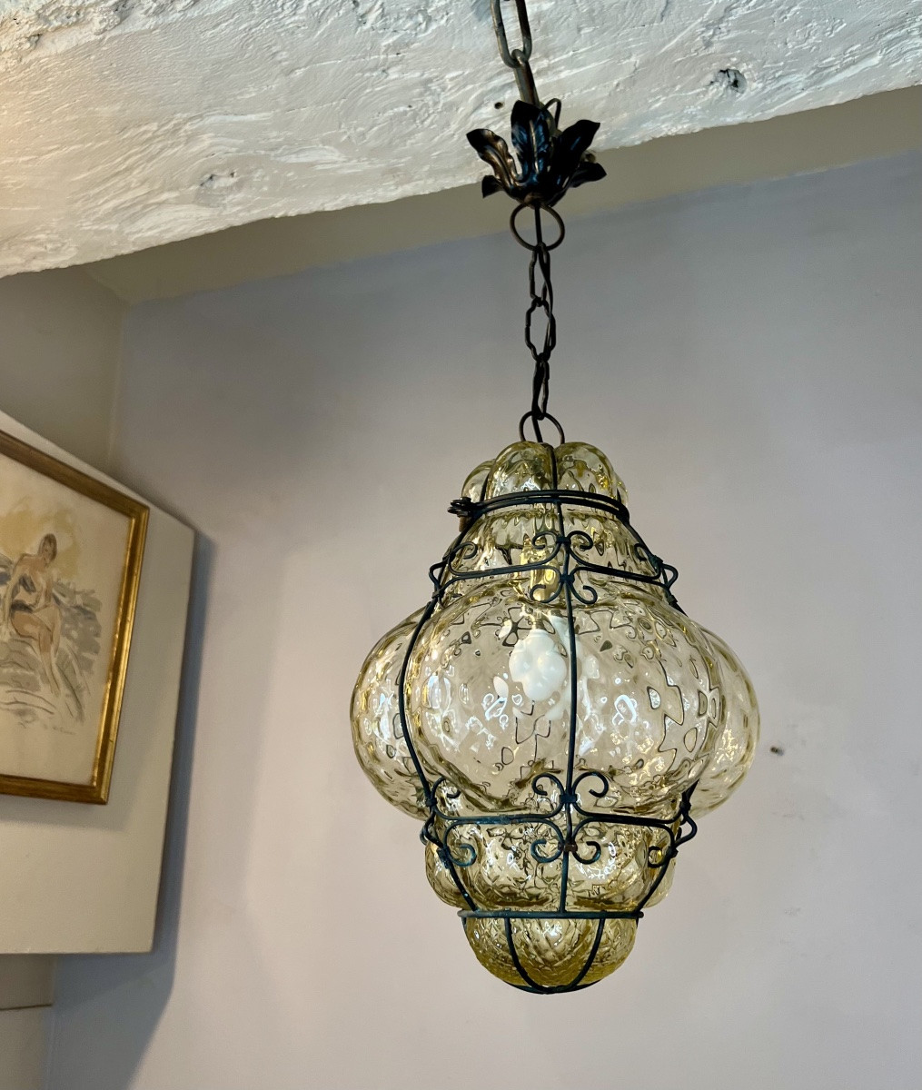 Murano Blown Glass Pendant Lantern-photo-8