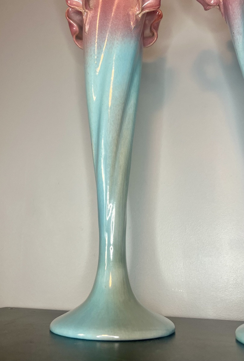 Paire de grands vases art nouveau -photo-2