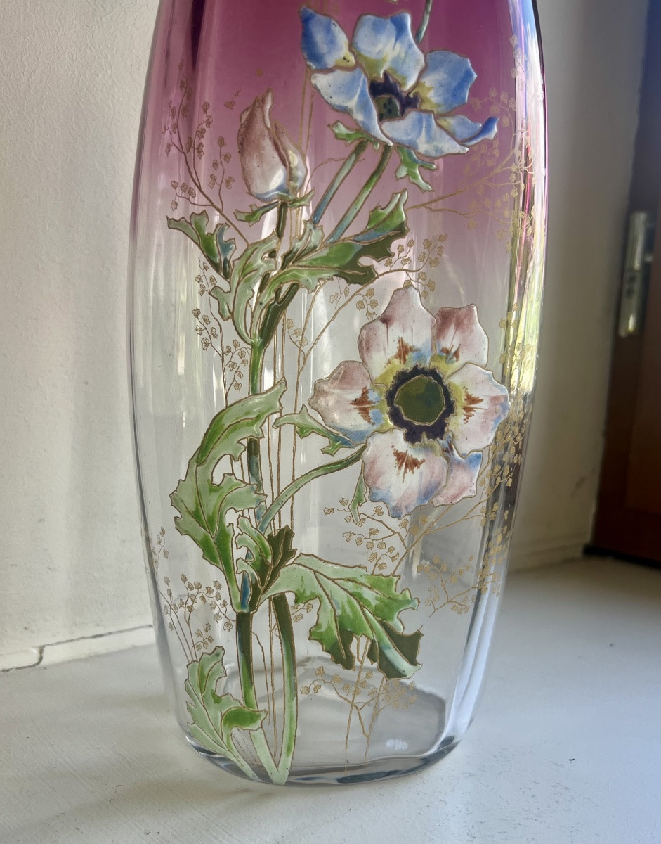 Grand vase Legras émaillé -photo-4