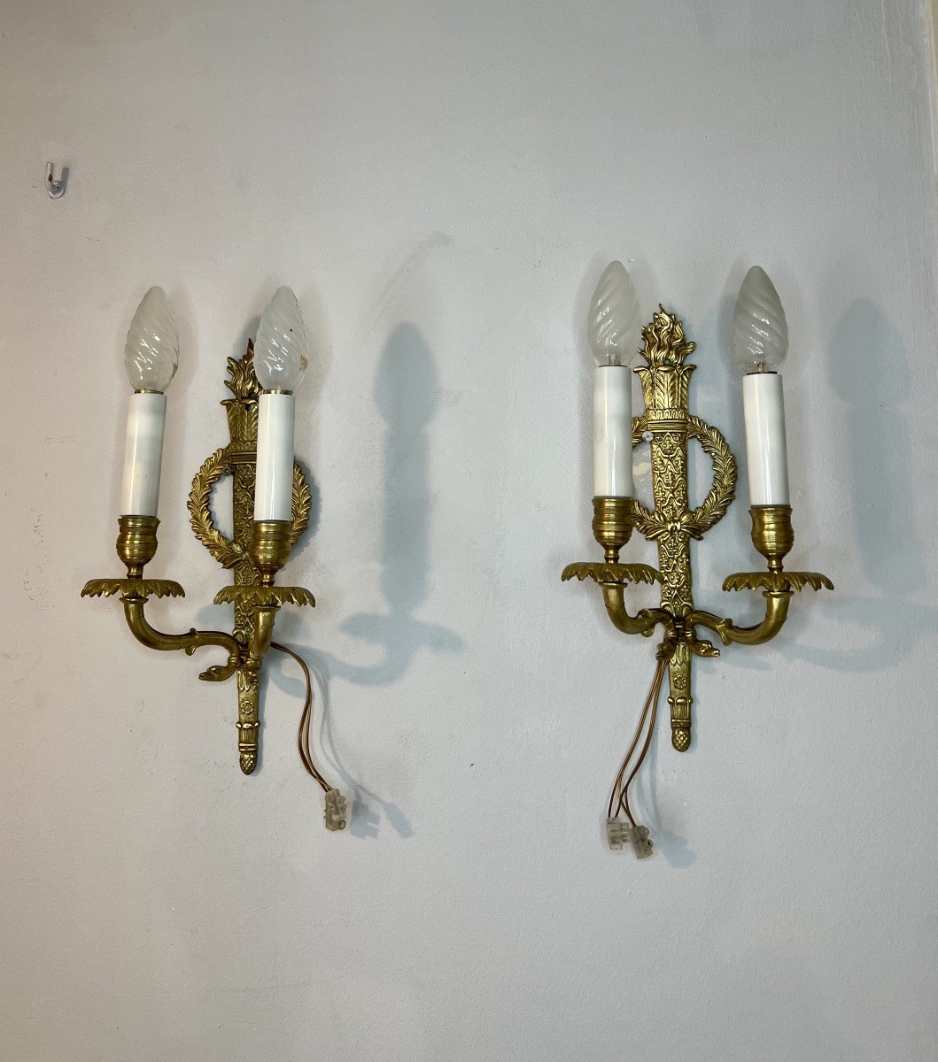 Paire d’appliques d’époque empire -photo-4