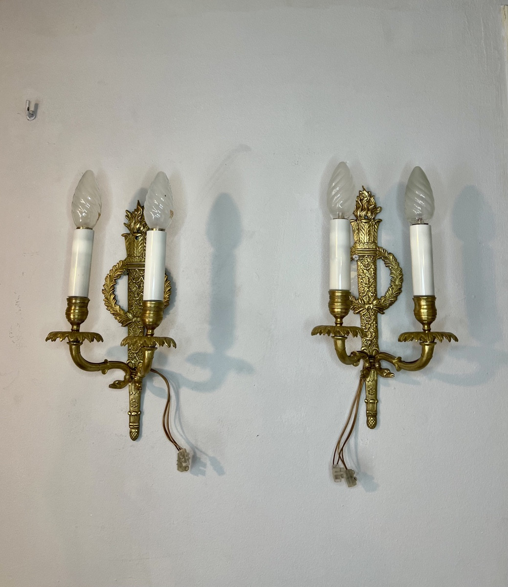 Paire d’appliques d’époque empire 