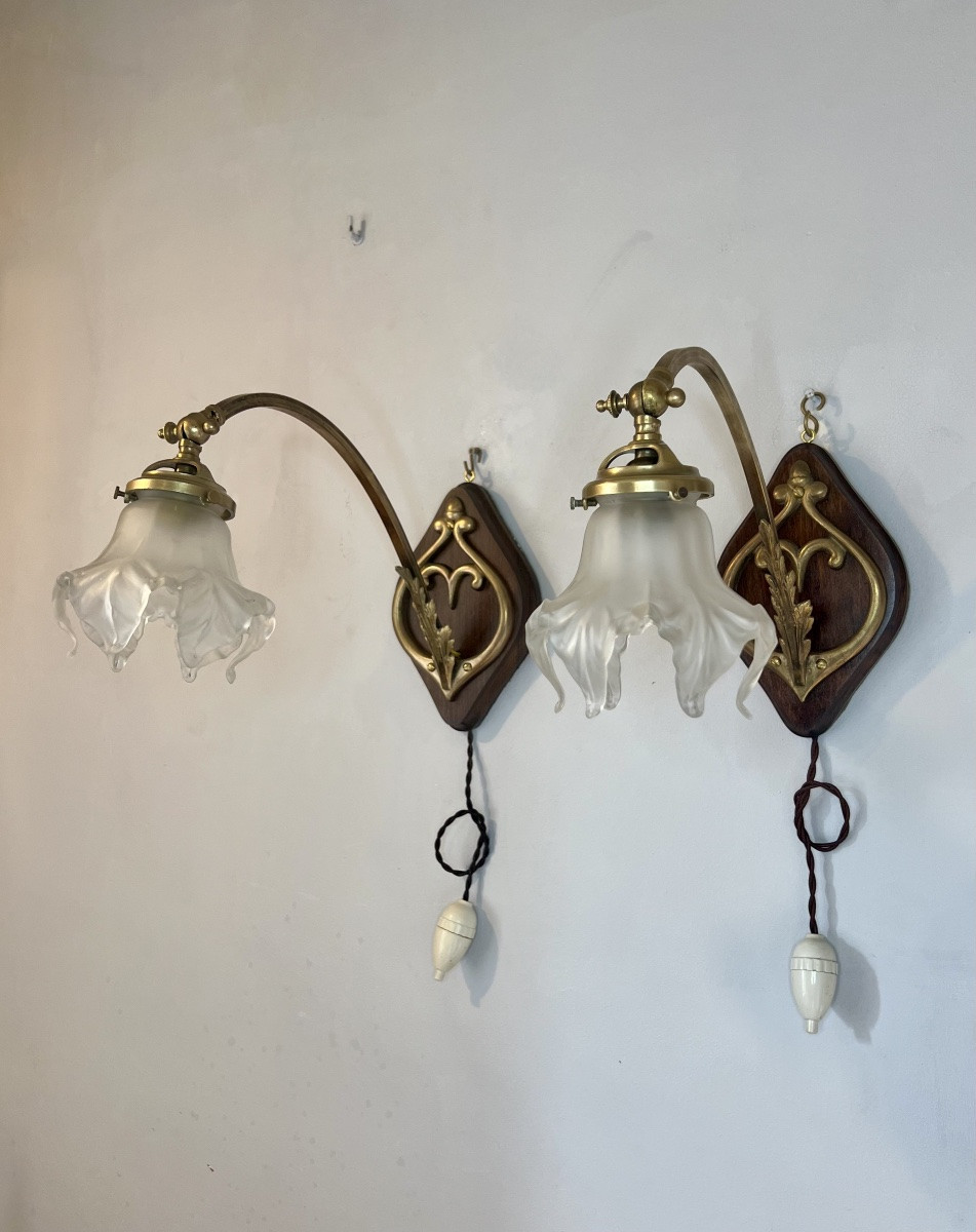Paire d’appliques art nouveau -photo-8