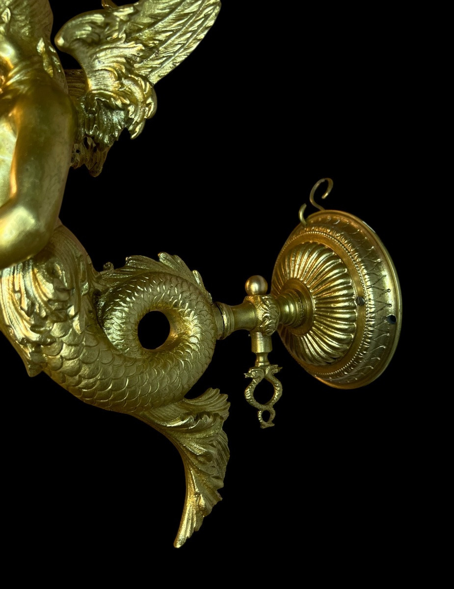 Pair Of Napoleon III Torchère Wall Sconces-photo-7