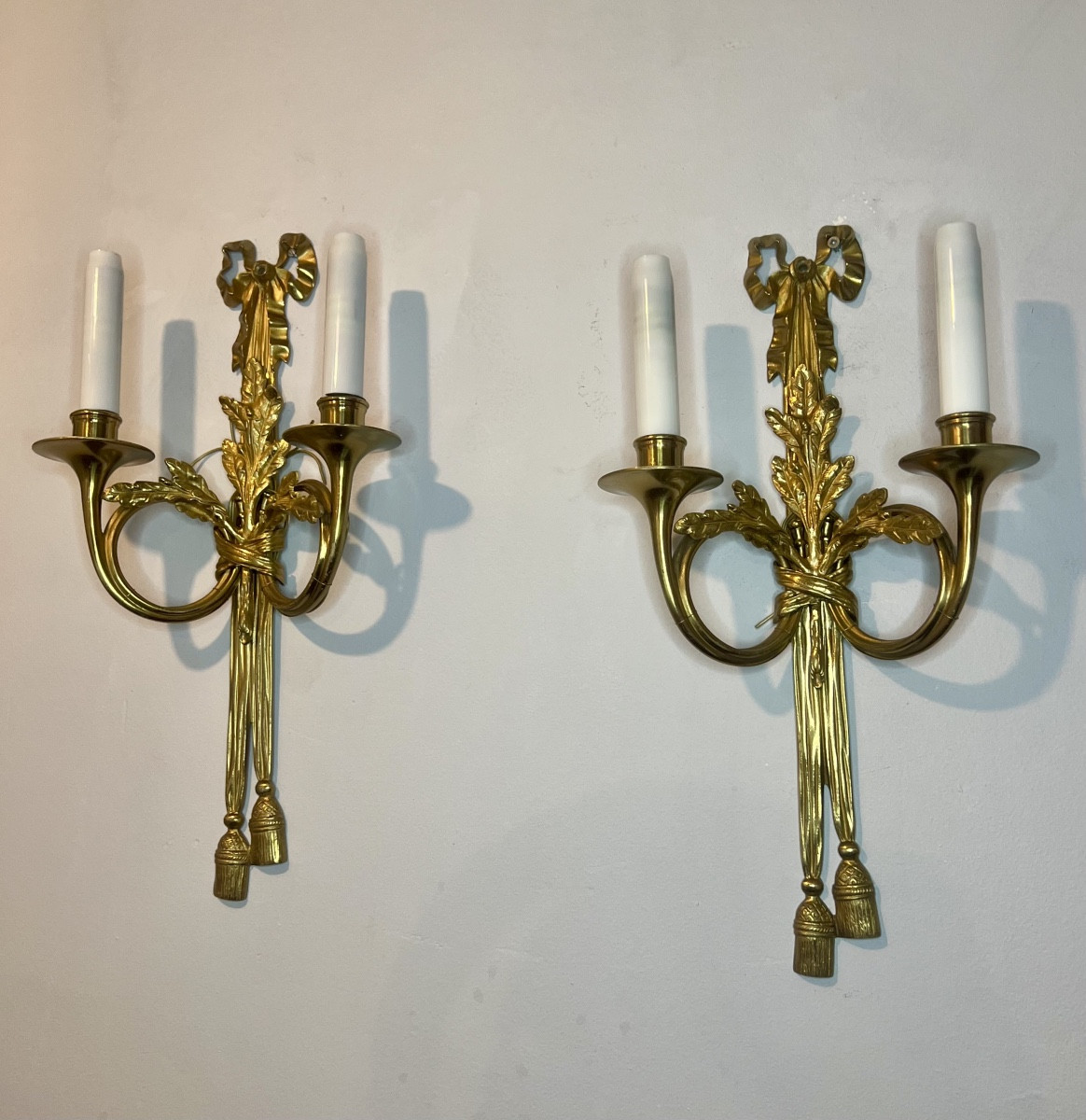 Pair Of Louis XVI Style Wall Sconces-photo-2