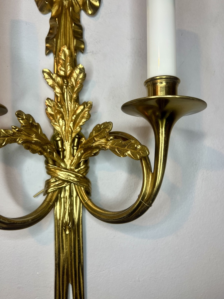 Pair Of Louis XVI Style Wall Sconces-photo-3