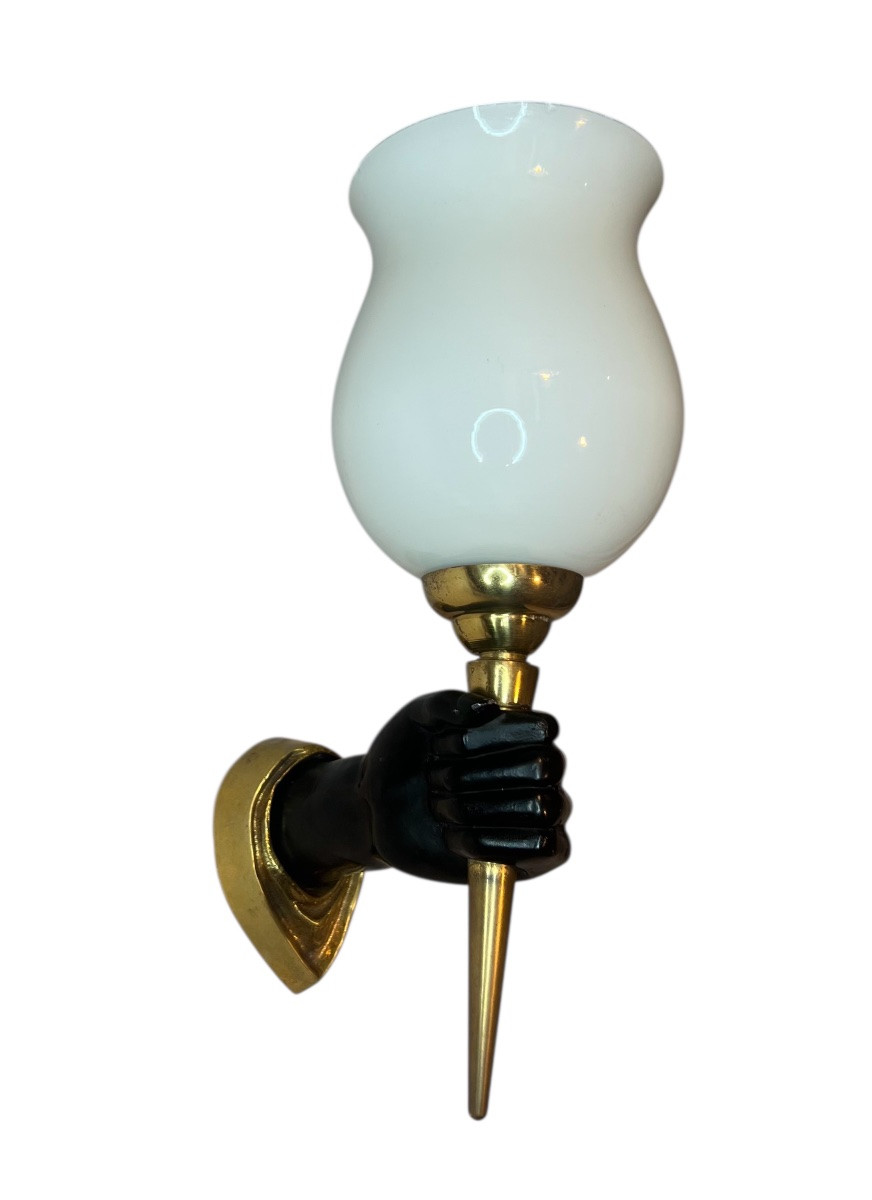 Nubian Hand Wall Sconce By John Devoluy-photo-3