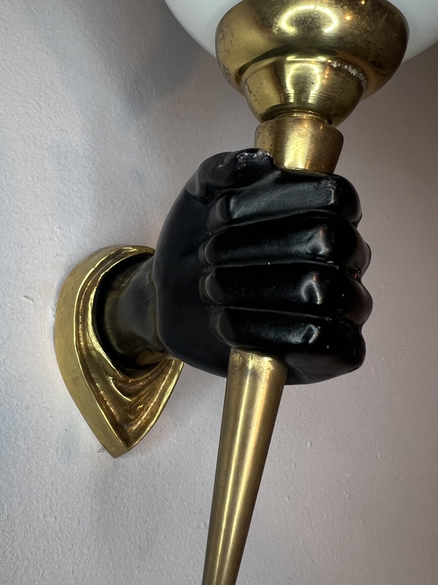 Nubian Hand Wall Sconce By John Devoluy-photo-1