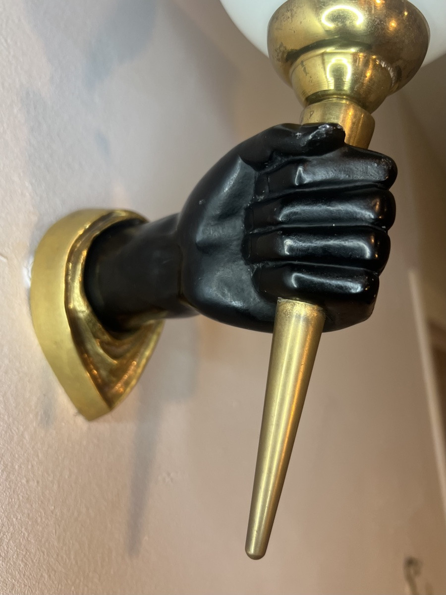 Nubian Hand Wall Sconce By John Devoluy-photo-2