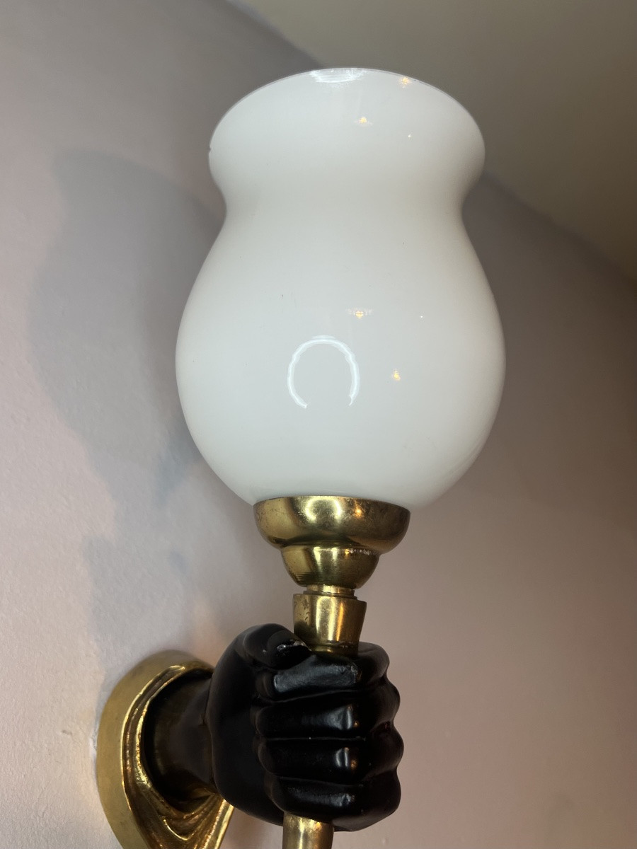 Nubian Hand Wall Sconce By John Devoluy-photo-3