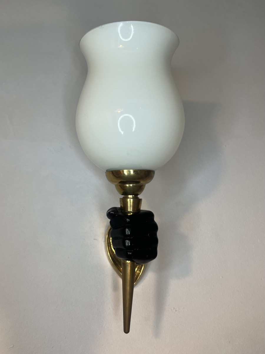 Nubian Hand Wall Sconce By John Devoluy-photo-4