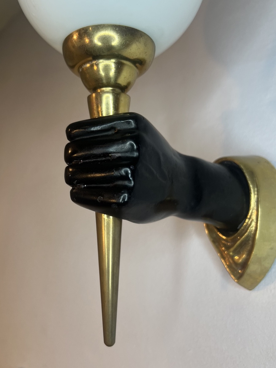 Nubian Hand Wall Sconce By John Devoluy-photo-5