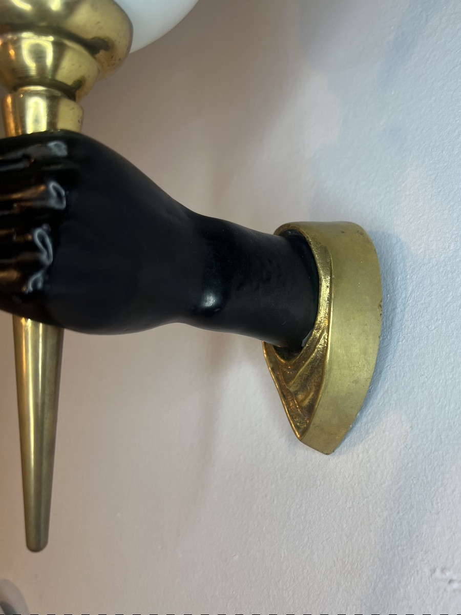 Nubian Hand Wall Sconce By John Devoluy-photo-6