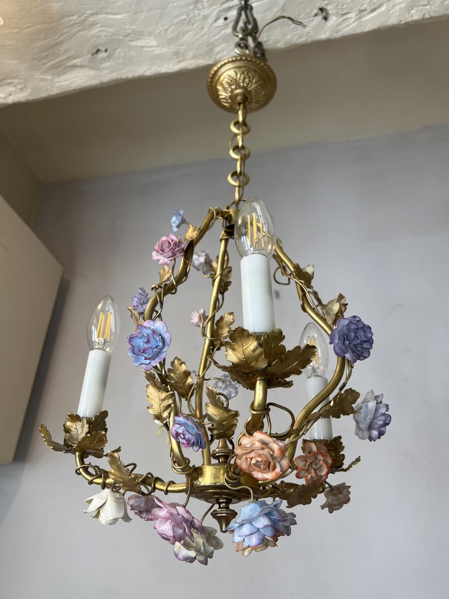 Porcelain Flower Chandelier