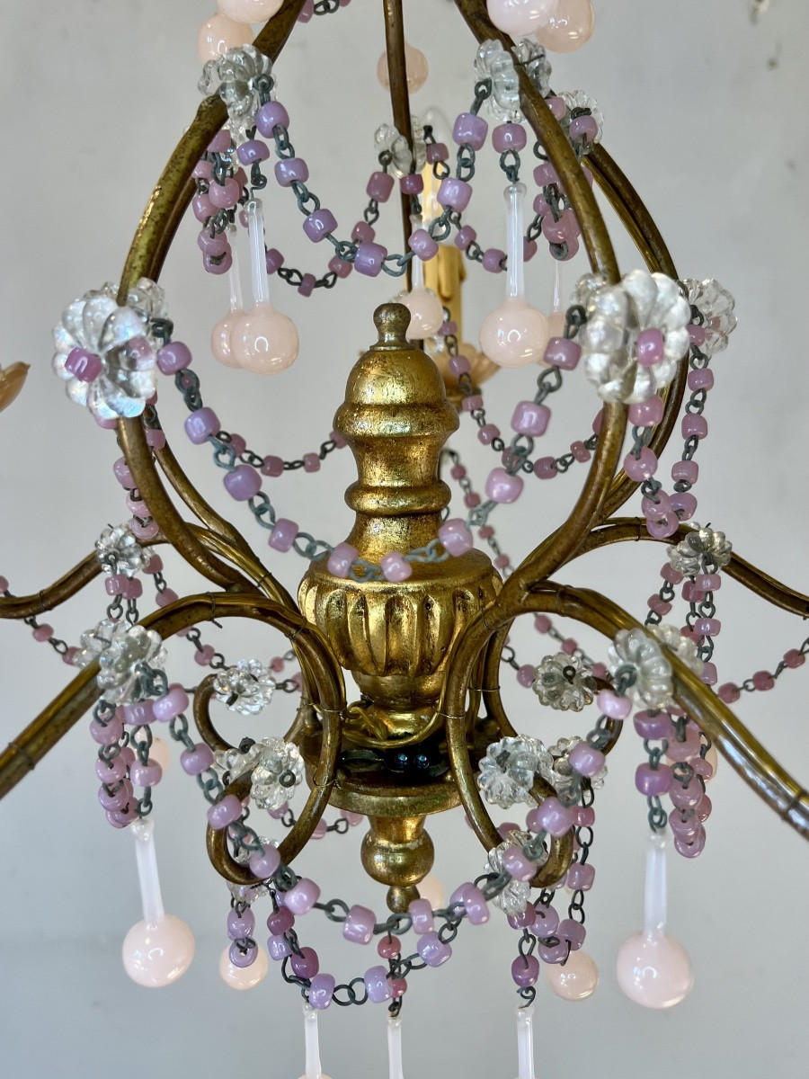 Lustre Murano opaline rose-photo-1
