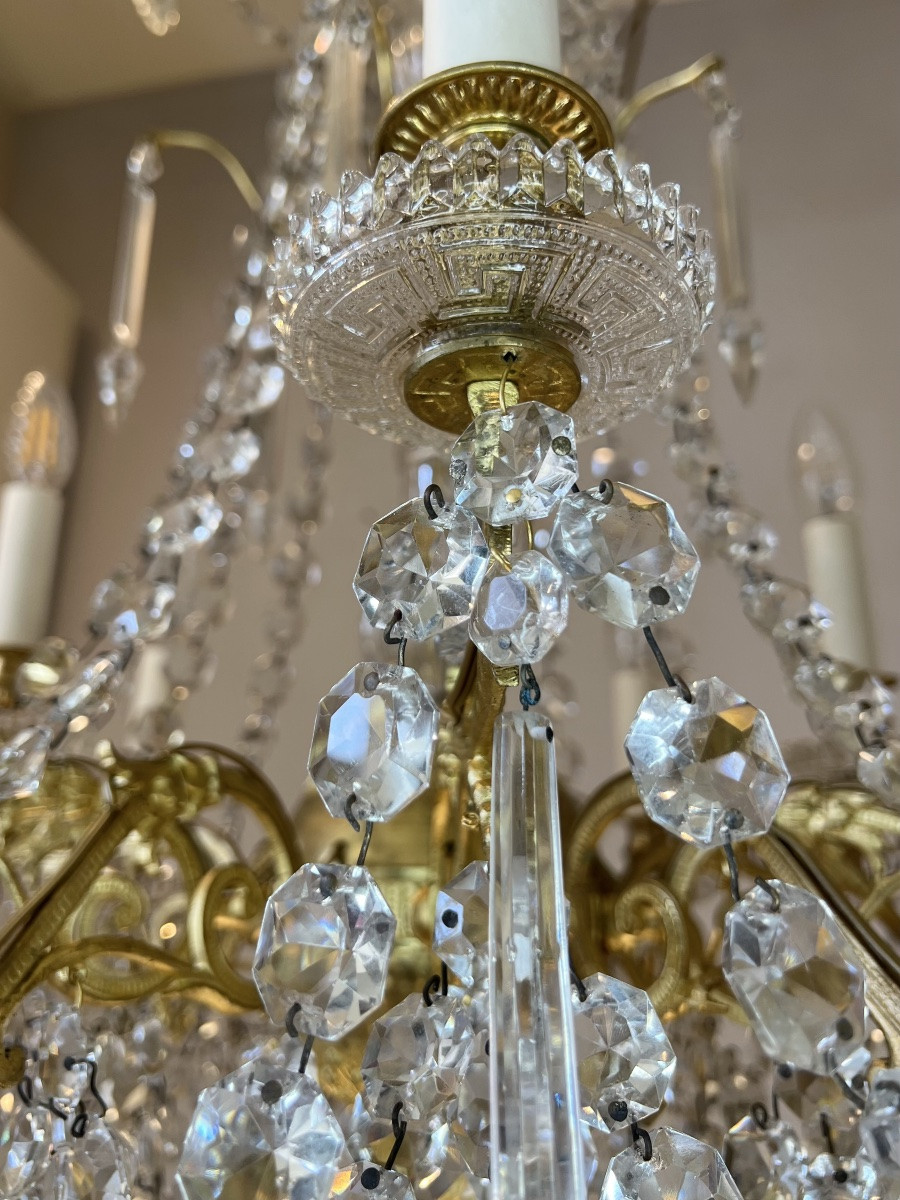 Louis XVI Style Gilt Bronze Chandelier-photo-6