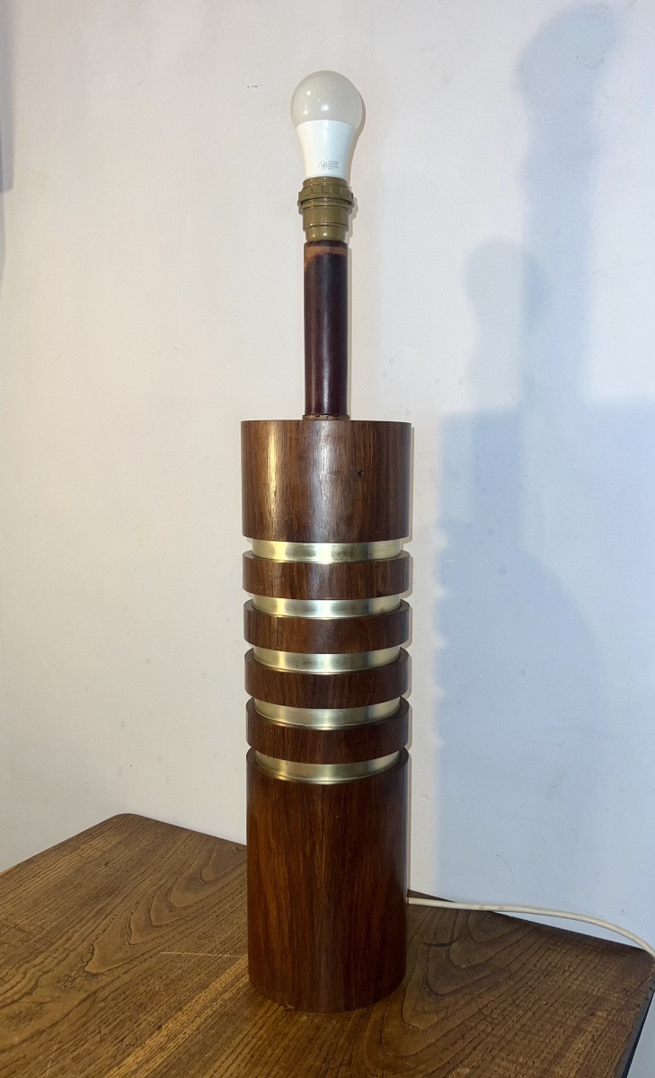 1970s Mahogany Floor Lamp -photo-4