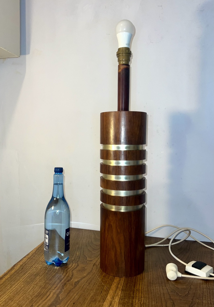 1970s Mahogany Floor Lamp -photo-3