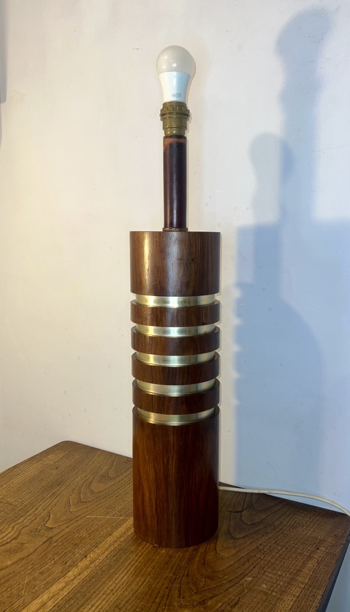 1970s Mahogany Floor Lamp 