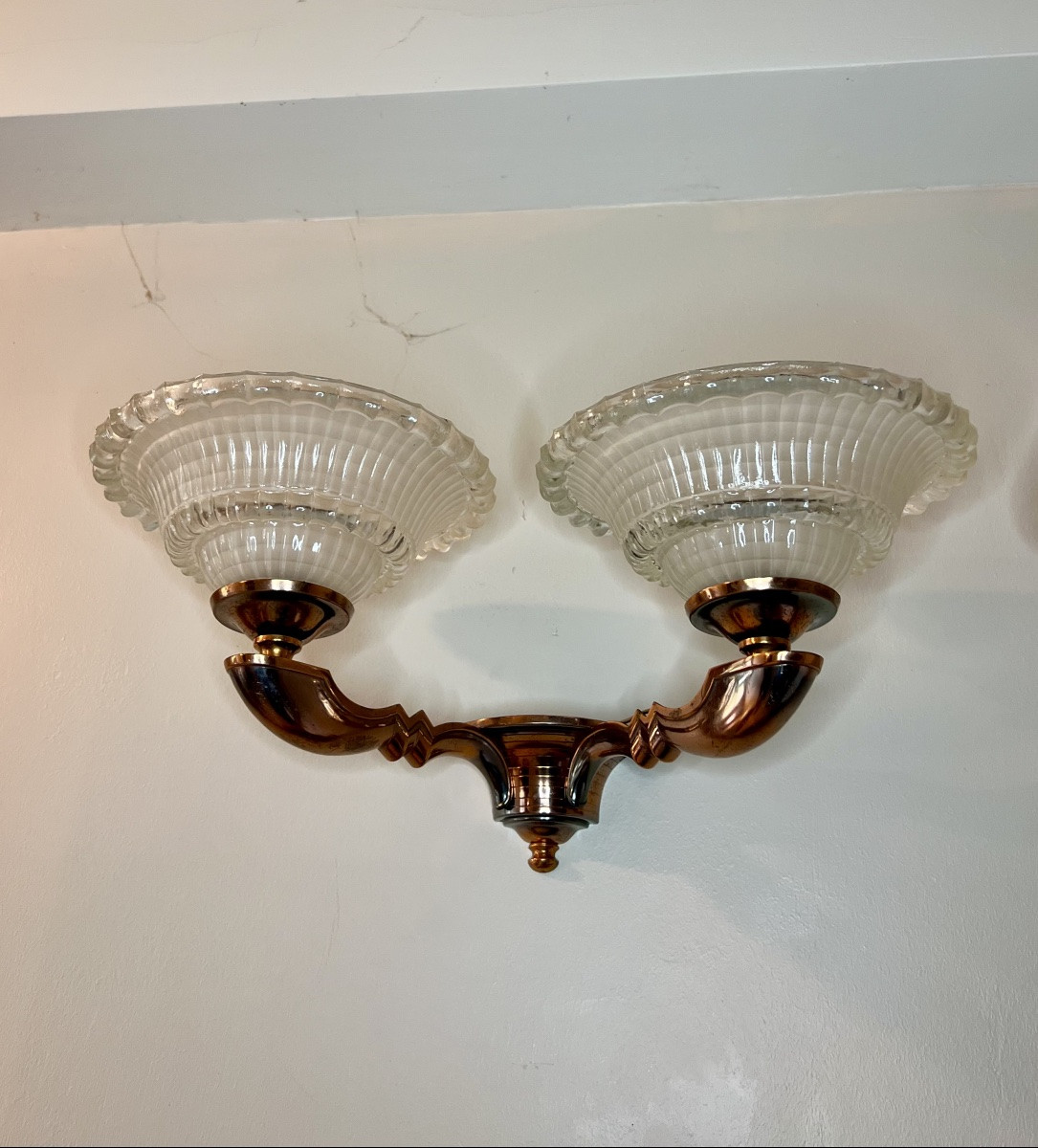 Pair Of Arlus Double Sconces-photo-4