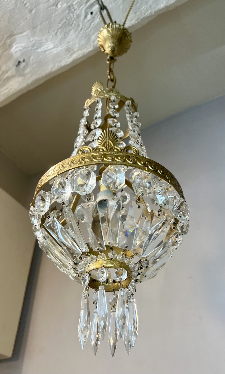 Petit Lustre corbeille montgolfière -photo-2