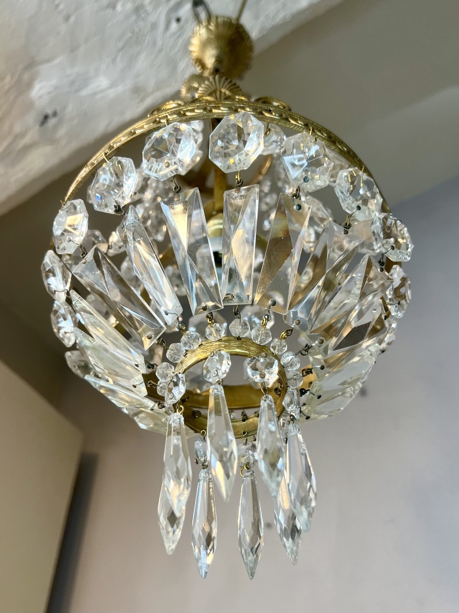 Petit Lustre corbeille montgolfière -photo-3