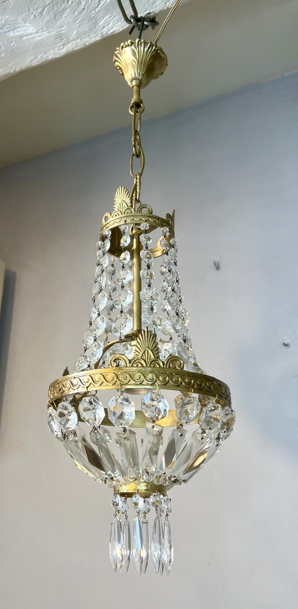 Petit Lustre corbeille montgolfière -photo-4