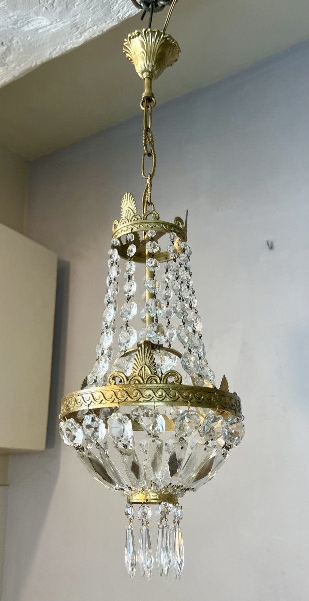 Petit Lustre corbeille montgolfière -photo-1