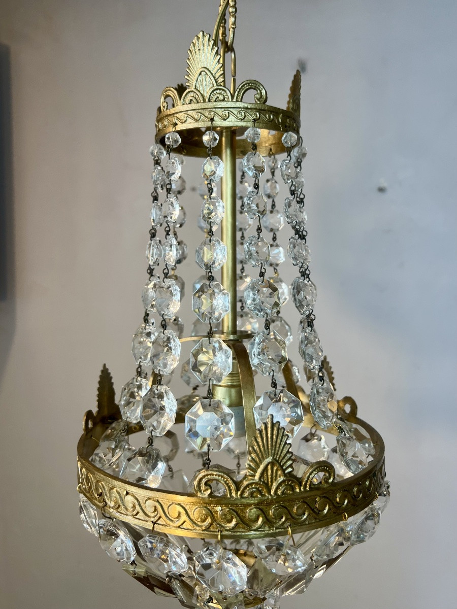 Petit Lustre corbeille montgolfière -photo-2